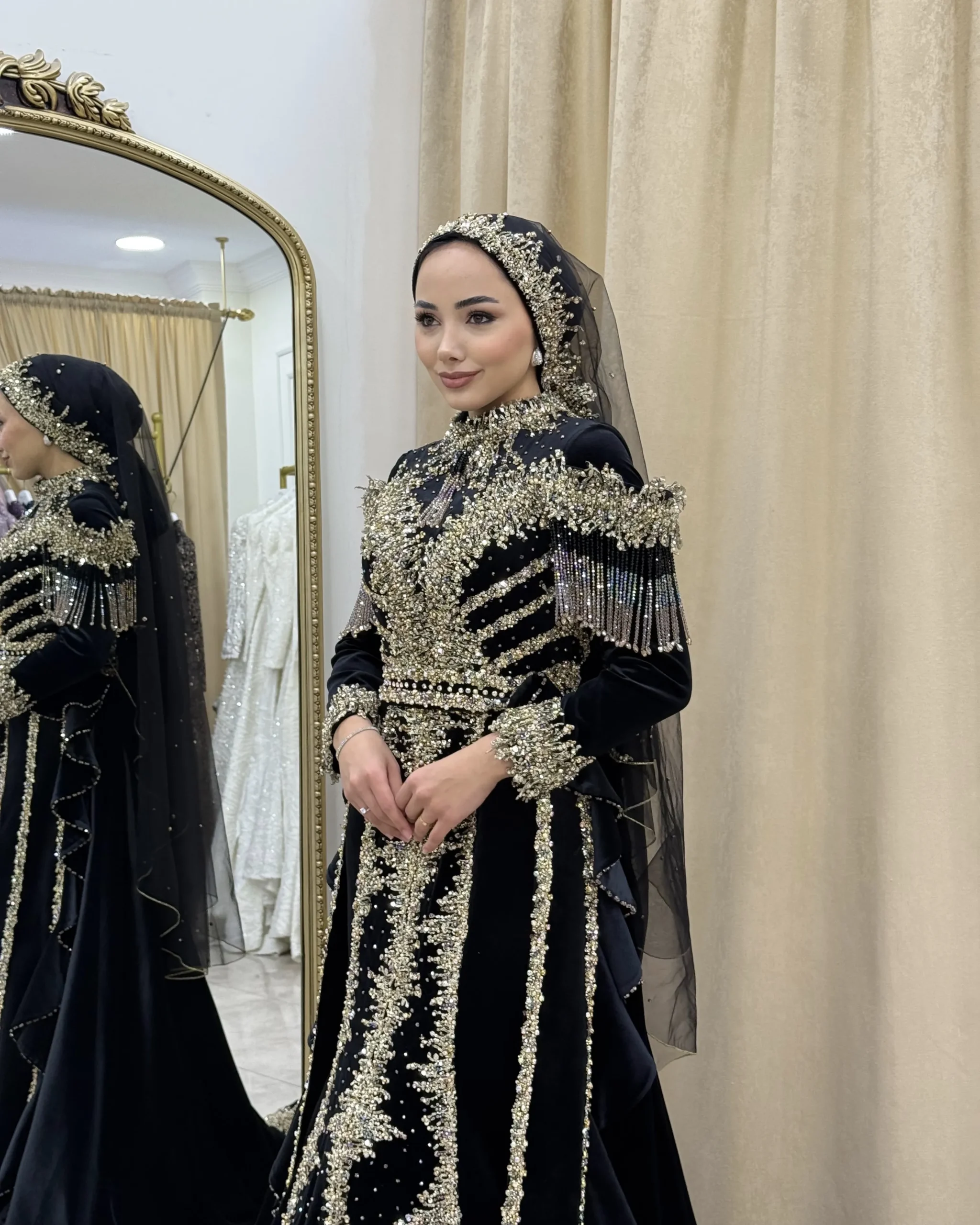 SİYAH BALIK KAFTAN - Görsel 2