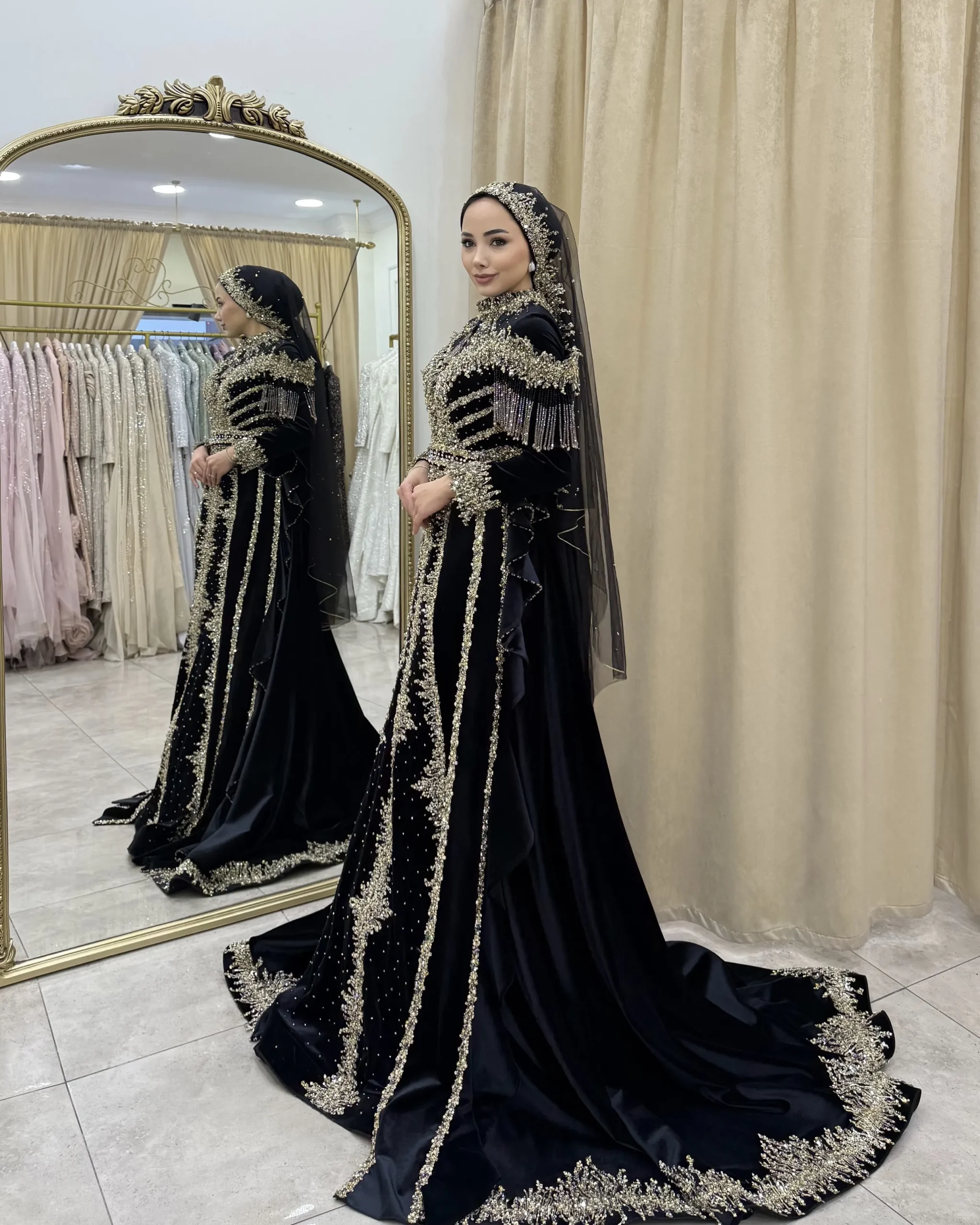 SİYAH BALIK KAFTAN - Görsel 3